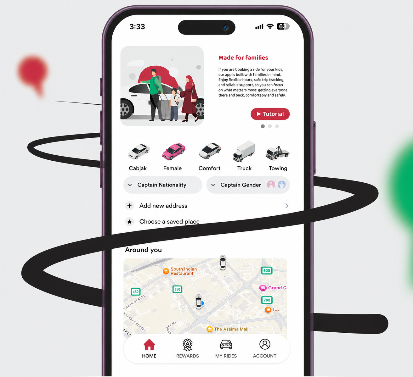 cabjak app on mobile — book rides instantly